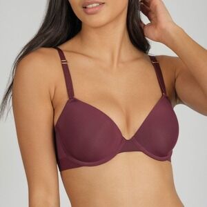 Lively Plum Burgundy‎ Full Coverage Underwire Bra Size 34D